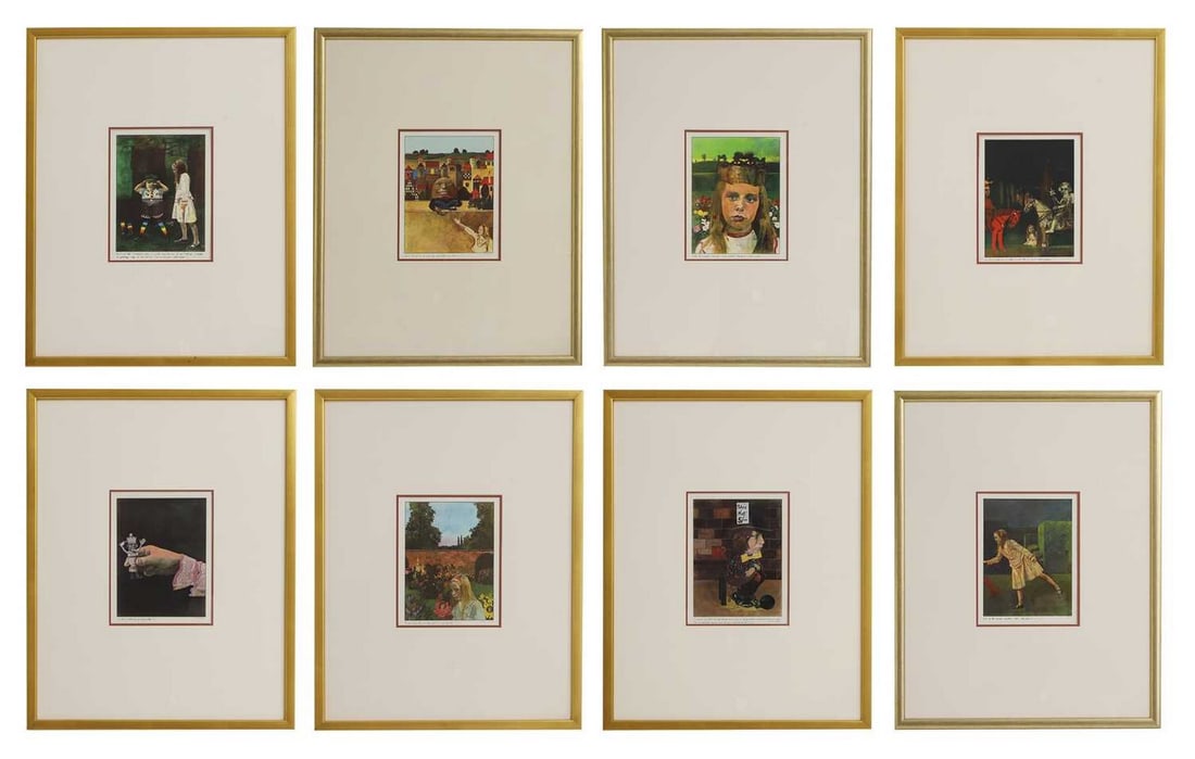 ▲ Sir Peter Blake RA (b.1932): ▲ Sir Peter Blake RA (b.1932) 'Through the Looking Glass' the complete set of eight screenprints in colour, 1970, each signed 'Peter Blake' in pencil l.r., and numbered '52/100', published by Wa