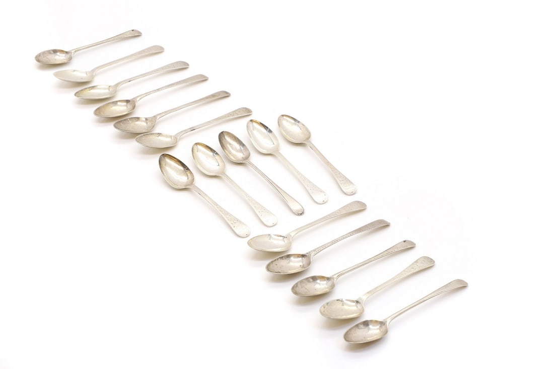 A set of ten Victorian silver teaspoons (1 of 2)