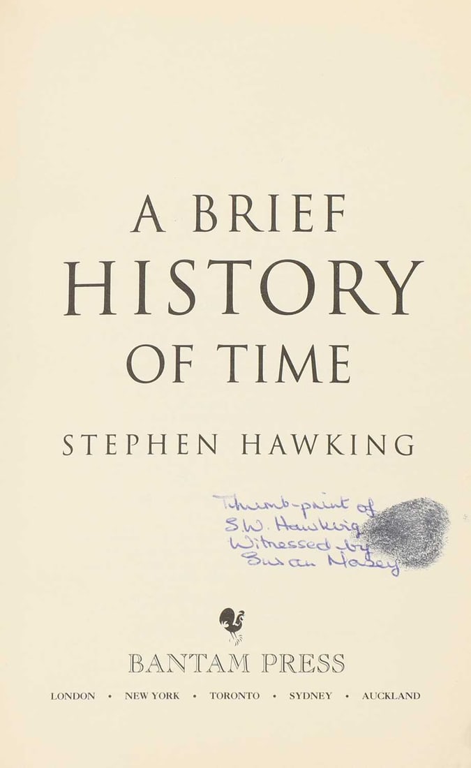 SIGNED, Hawking, Stephen: (1 of 1)