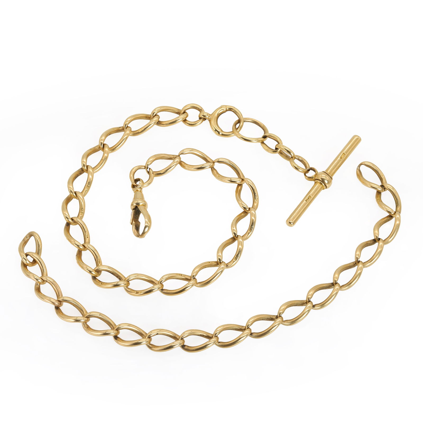 An 18ct gold Albert chain, (1 of 1)