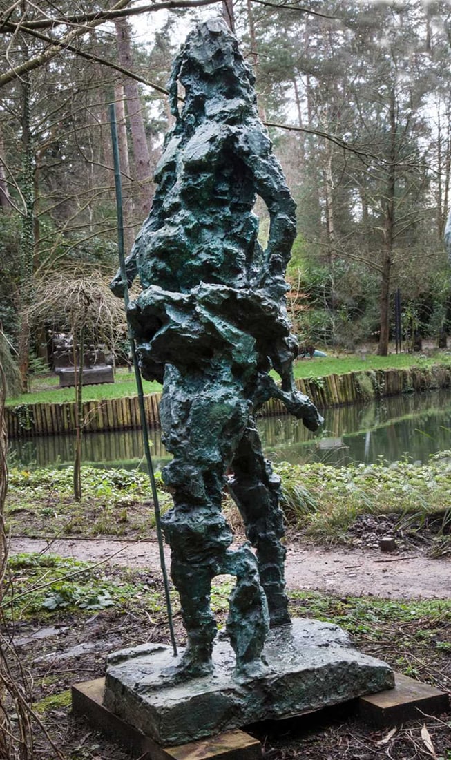 Zhang Feng (Chinese, b.1965): Zhang Feng (Chinese, b.1965) Walking the Worldbronze, edition 1 of 875cm wide 78cm deep 186cm high