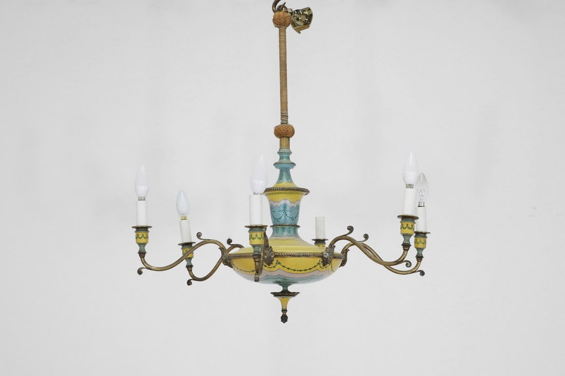 A Regency style toleware electrolier (1 of 5)
