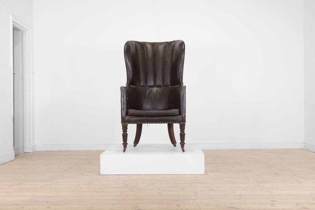 A George IV mahogany barrel-back armchair, (1 of 6)