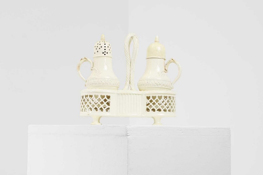 Three creamware table items, (1 of 14)