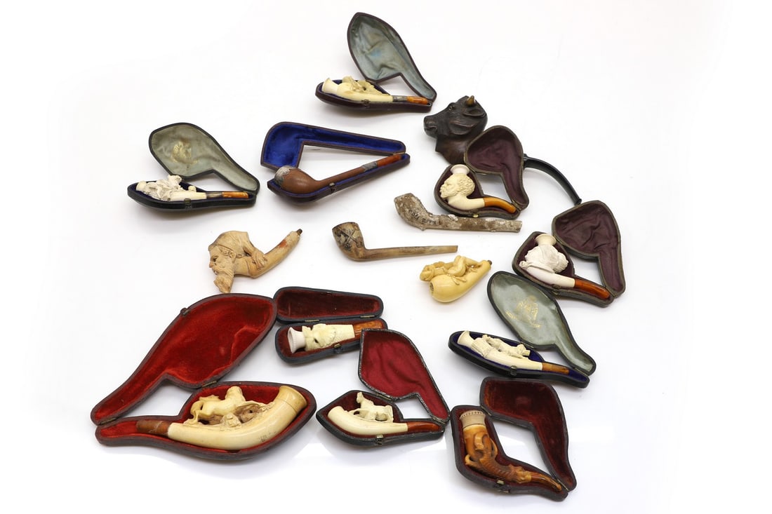A collection of eleven meerschaum pipes (1 of 5)