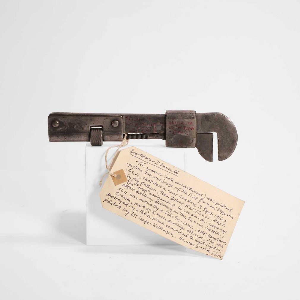 A World War One Zeppelin monkey wrench or spanner, (1 of 7)