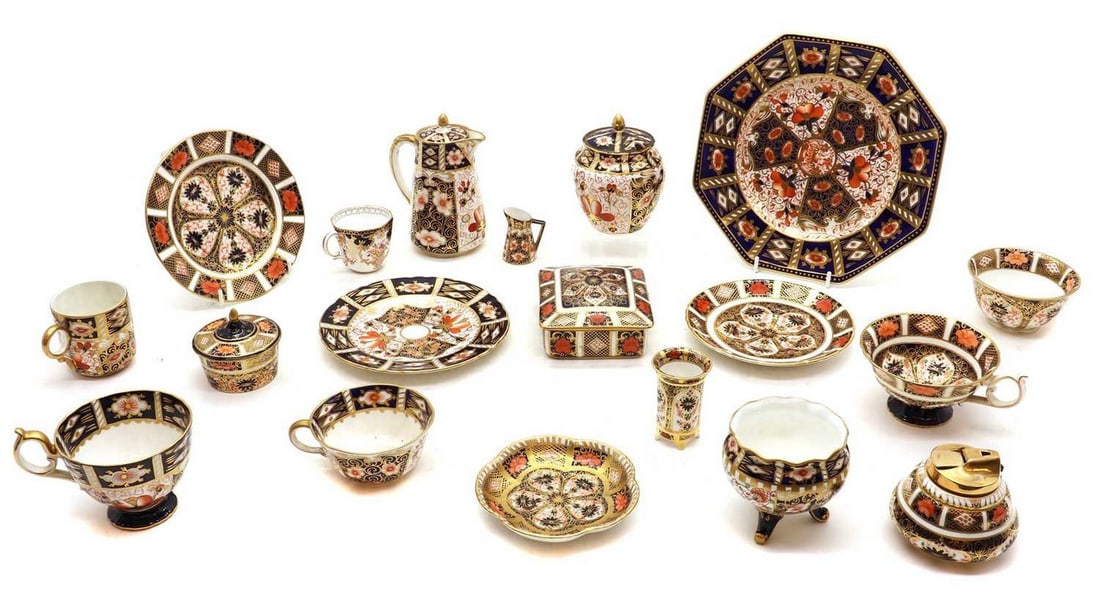 A composite Royal Crown Derby Imari porcelain tea service, (1 of 3)