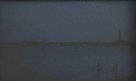 Jefferson Hayman (American, b.1969): Jefferson Hayman (American, b.1969) 'Evening Bathers, Provincetown' pigment print in colours, signed 'Jefferson Hayman', inscribed with title and numbered '1/10' verso 14.5 x 24cm Provenance: With the