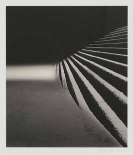 Rolfe Horn (American, b.1971): Rolfe Horn (American, b.1971) 'Steps for Mr. M., Ise Bay, Japan' gelatin silver print, signed and dated 'Rolfe Horn 2001' and numbered '9/45' on the mount image 27.5 x 26cm Condition Report: Framed: 5