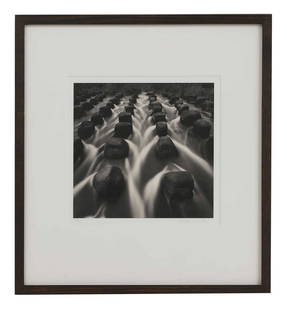 Rolfe Horn (American, b.1971): Rolfe Horn (American, b.1971) 'Creek, Izumo, Japan' gelatin silver print, signed and dated 'Rolfe Horn 2001' and numbered '17/95' on the mount 26 x 26.5cm Condition Report: Framed: 53.5 x 48.5cm Appea