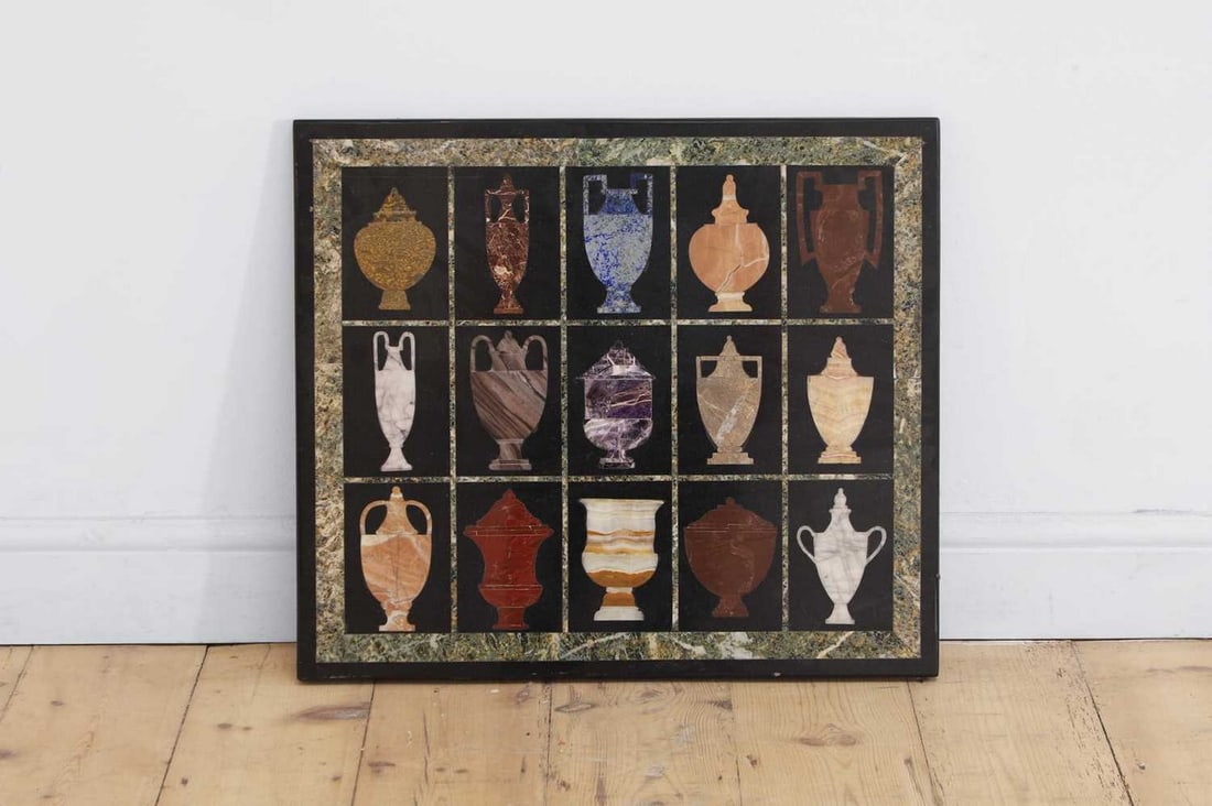 A specimen marble and hardstone tabletop, (1 of 5)