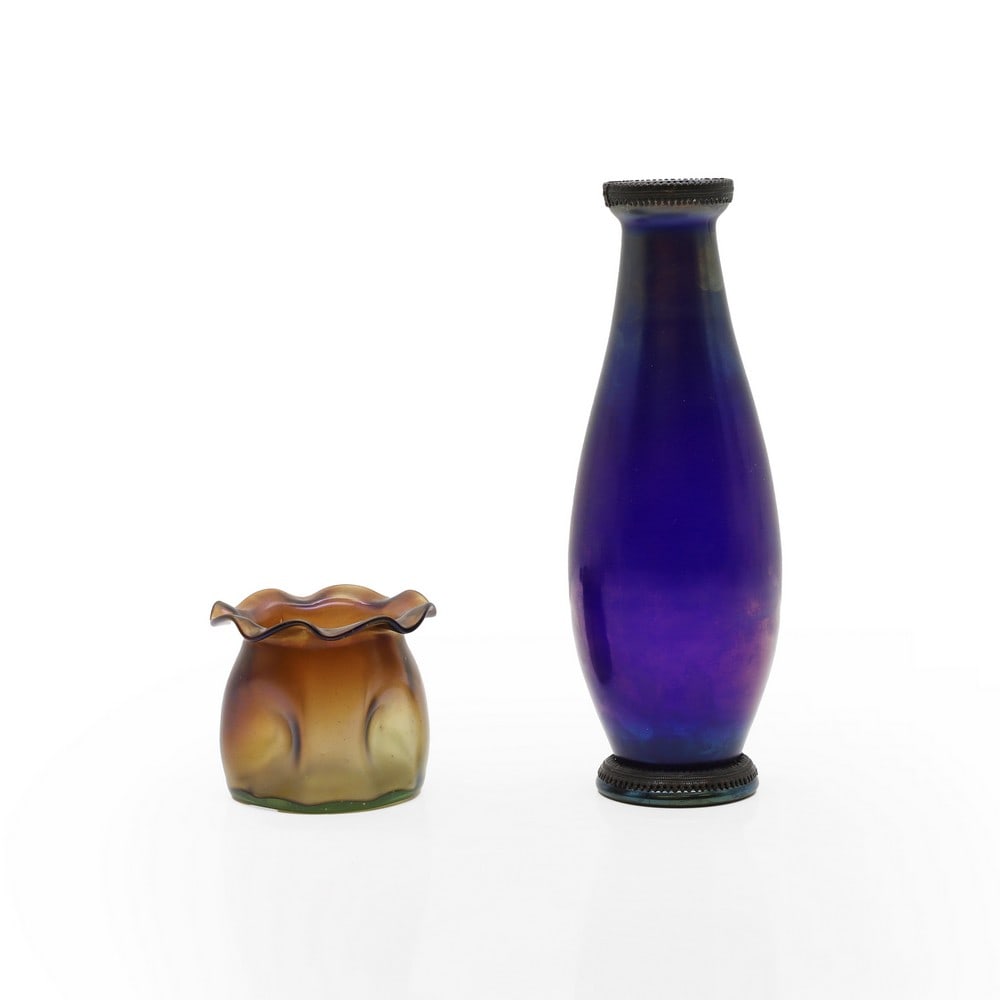 A Loetz 'Vulcan' glass vase (1 of 3)