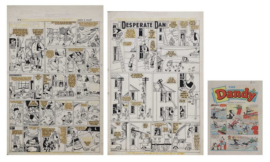 Original comic artwork for 'The Dandy' (1 of 14)