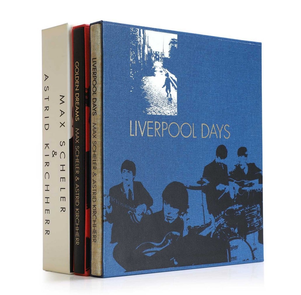 [THE BEATLES ]- MAX SCHELER & ASTRID KIRCHHERR SIGNED:: [THE BEATLES ]- MAX SCHELER & ASTRID KIRCHHERR SIGNED: LIVERPOOL DAYS & GOLDEN DREAMS. Two Volumes: limited-edition Genesis publications, 1994 and 1996, both volumes Limited edition with the same numb