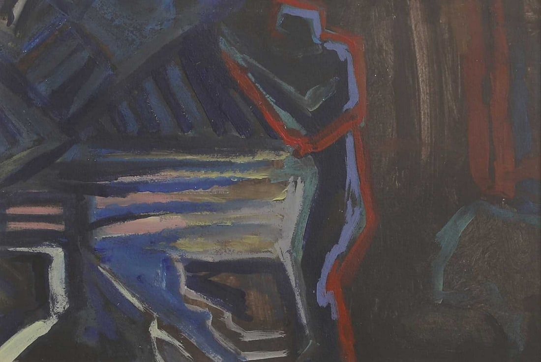 ▲ David Bomberg (1890-1957): ▲ David Bomberg (1890-1957) Figure oil on paper 22 x 32cm Provenance: The Property of a London Collector. Condition Report: Framed: 61 x 67cm Appears to be in good condition and ready to hang. N