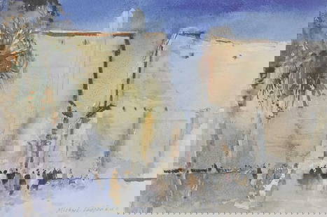 ▲ Michael Chaplin (b.1943): ▲ Michael Chaplin (b.1943) 'Luxor Temple, Egypt' signed 'Michael Chaplin R.W.S.' l.r., watercolour 23 x 35cm Condition Report: Framed: 46 x 57cm Appears to be in good condition. Well presented a