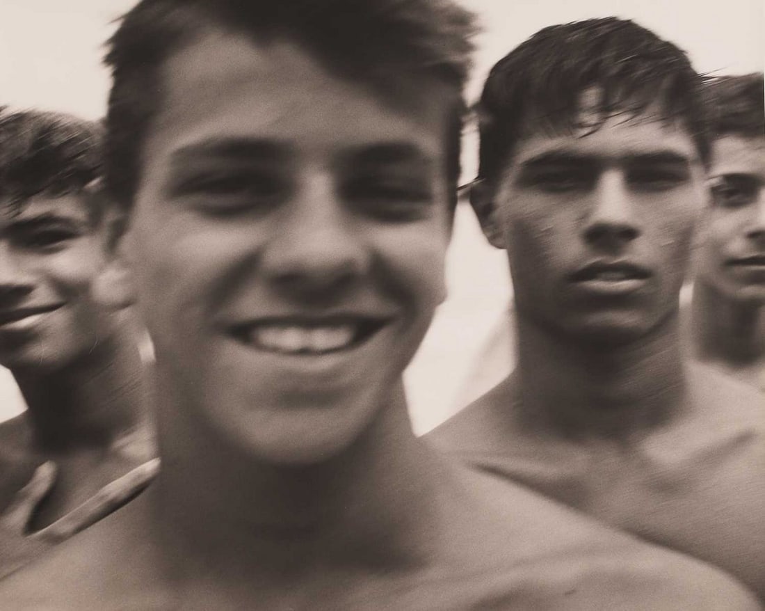 Bruce Weber (American, b.1946): Bruce Weber (American, b.1946) 'Surf Gang II, Rio' gelatin silver print, apparently signed, inscribed with title and numbered '4/5' verso visible 48 x 58cm Condition Report: Framed: 62 x 72.5cm The wo