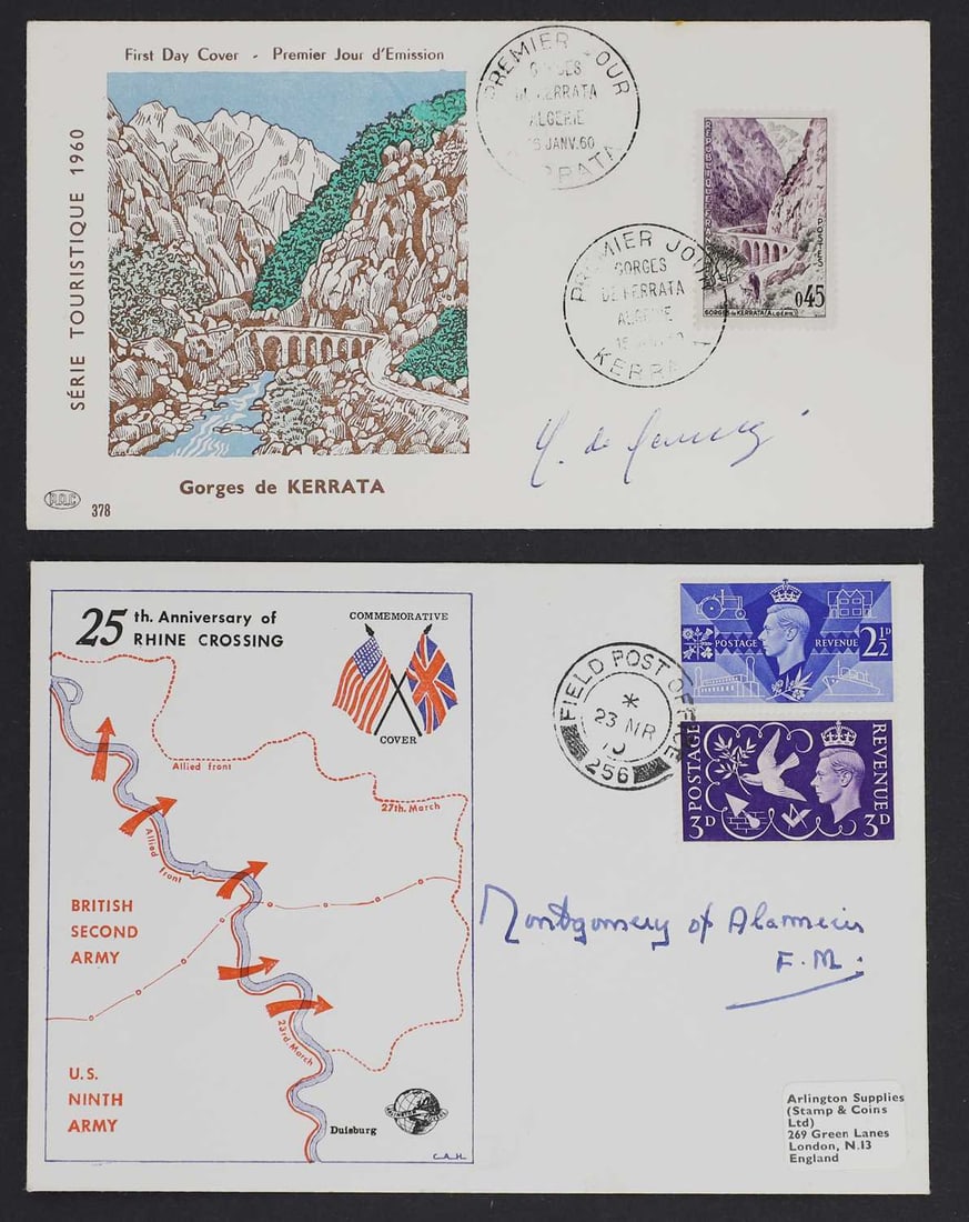 De Gaulle signed first day cover, (1 of 2)
