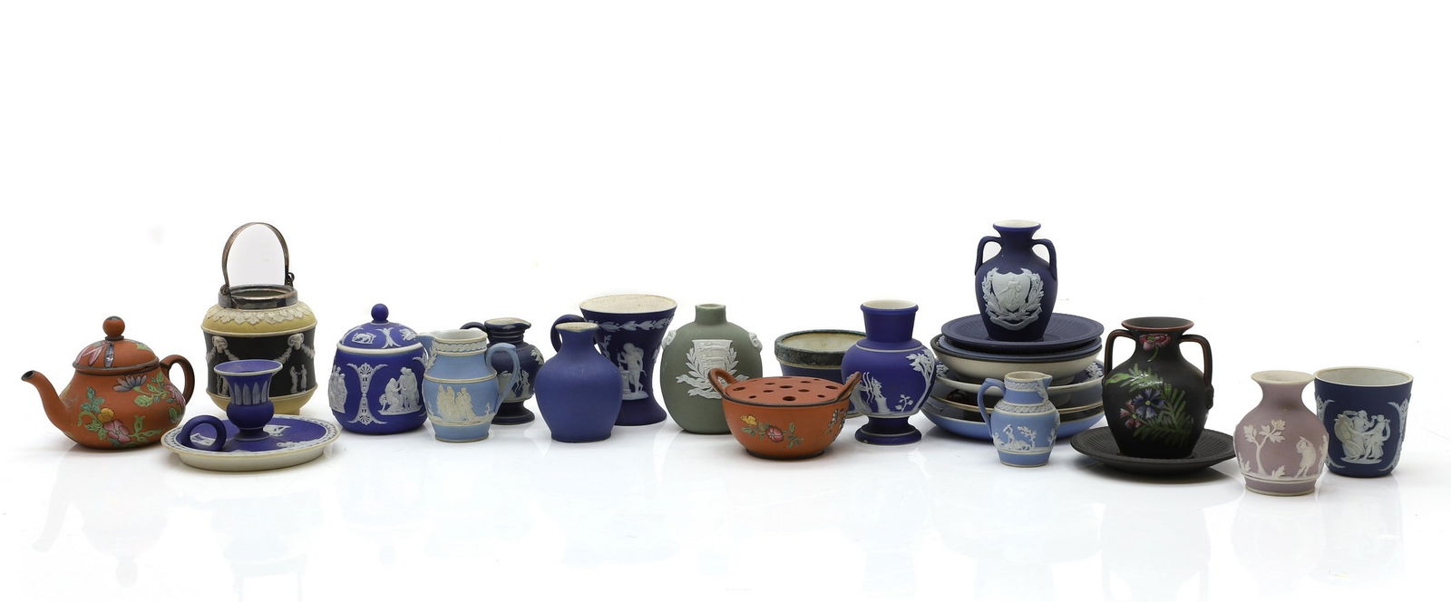 A collection of Wedgwood Jasperware miniatures, (1 of 3)