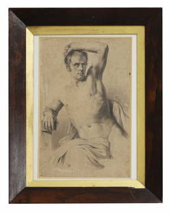 Bernard-Romain Julien (French, 1802-1871), after Vincenzo Camuccini: Bernard-Romain Julien (French, 1802-1871), after Vincenzo Camuccini Portrait of a man, 1842 lithograph, signed 'Julien' in the stone(?) l.l. image 46.5 x 29.5cm Condition Report: Framed: 66 x 51cm Sta