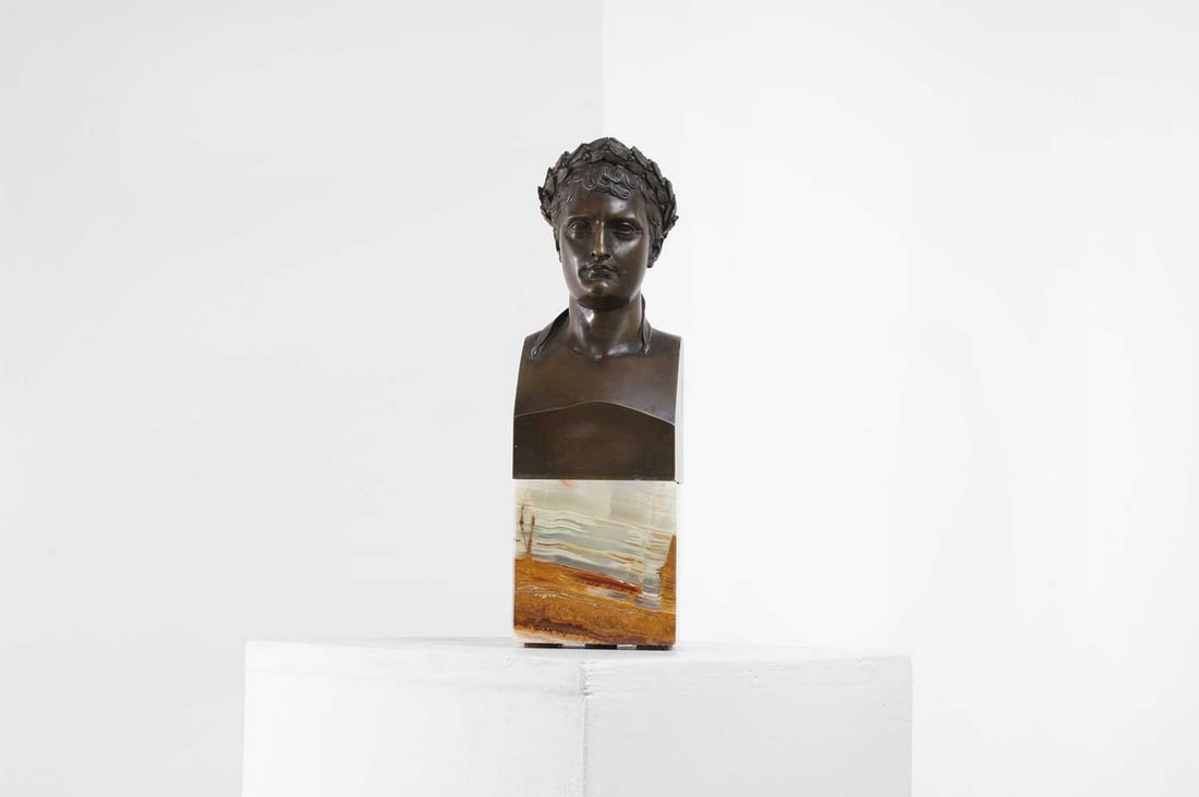 A bronze bust of Napoleon Bonaparte, (1 of 7)