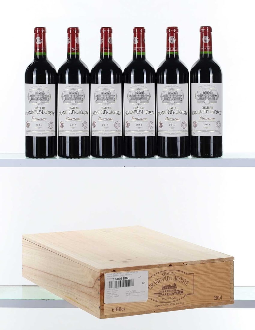 Chateau Grand-Puy-Lacoste, Pauillac 2014: Chateau Grand-Puy-Lacoste, Pauillac 2014 (6 OWC) IN BOND - this lot is sold In Bond, please refer to 'Important Information' Provenance: Bought upon release and stored with LCB Eton Park prior to sal