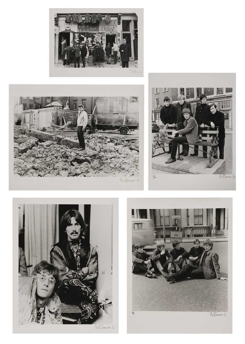 Philip Townsend (1940-2016): Philip Townsend (1940-2016) Two photographs of The Rolling Stones, c.1962;George Harrison and John Lennon, 1968three archival pigment prints, printed later, all signed 'Philip Townsend', each numbere