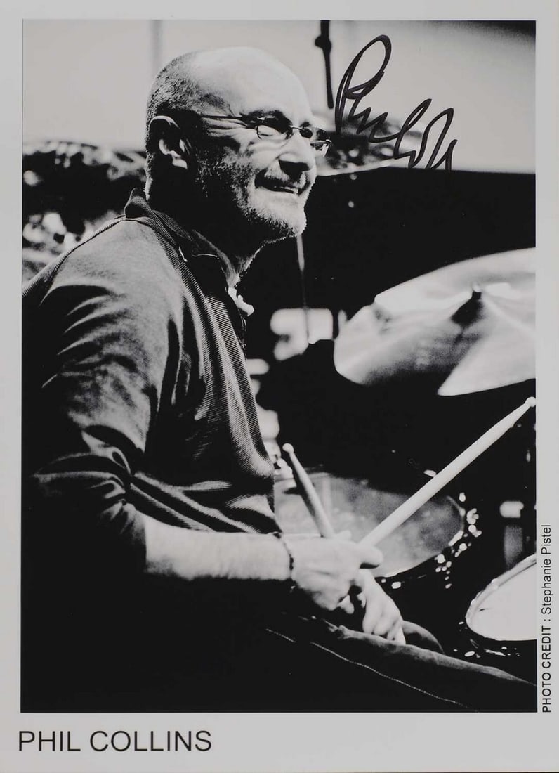 Four British pop stars,: Four British pop stars, signed photos, comprising: Tom Jones, David Essex, Phil Collins and Wet Wet Wet, the last two with Sanley Gibbons Certificate of Authenticity (4)