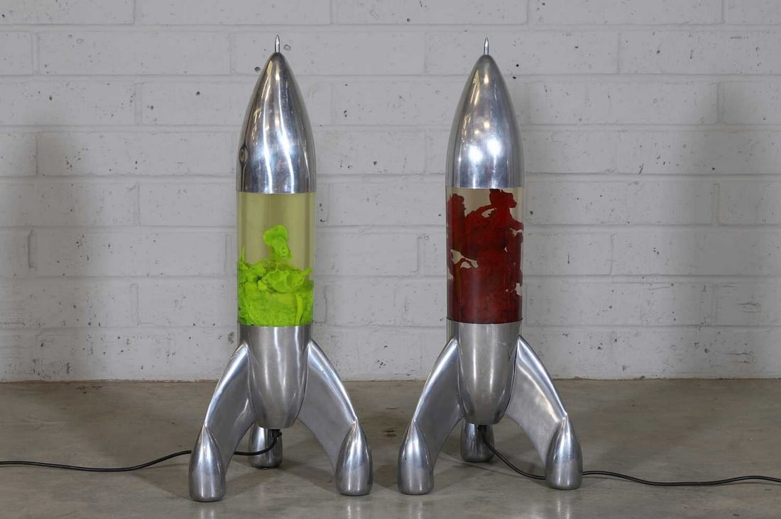 Two Mathmos 'Lunar' lava lamps, (1 of 5)