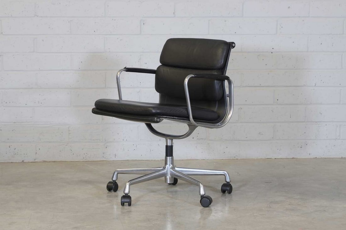 Charles Eames (American, 1907-1978) and Ray Eames (American, 1912-1988),: Charles Eames (American, 1907-1978) and Ray Eames (American, 1912-1988), an 'EA 208' swivel office chair, 58.5cm wide 54cm deep 85cm high, seat 51cm high
