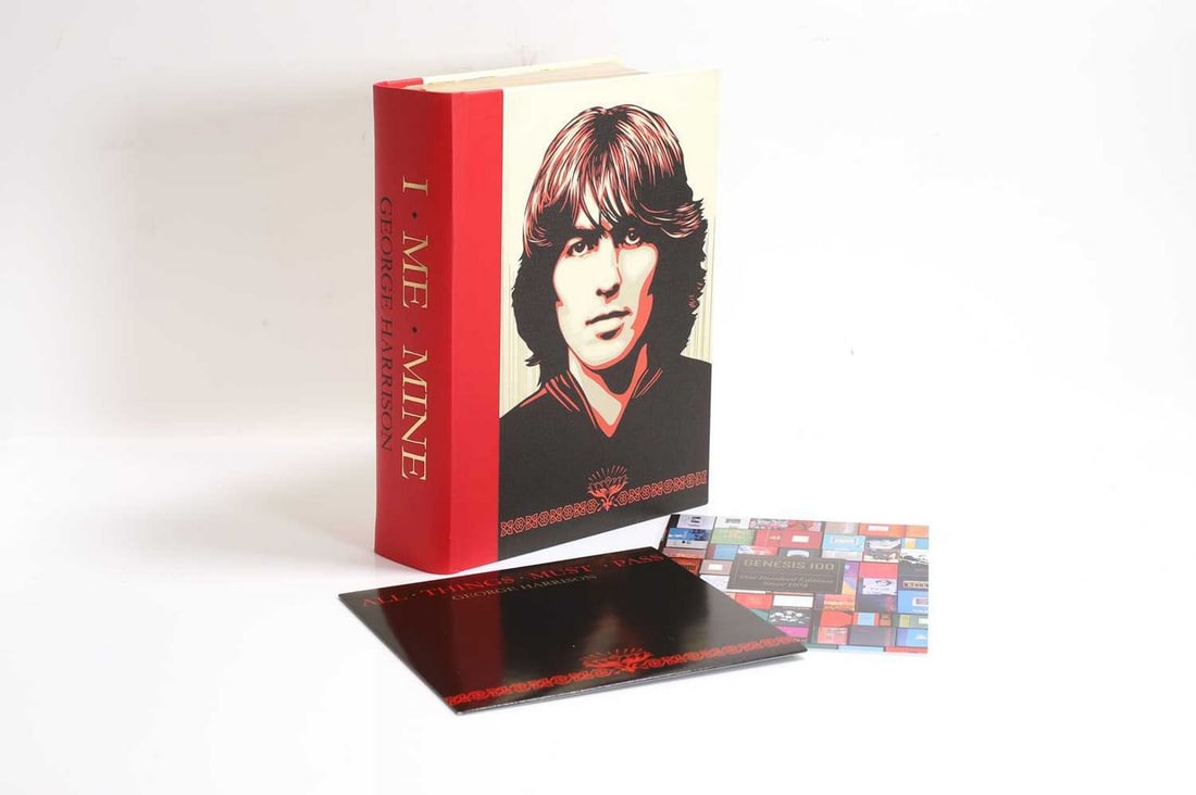 The Beatles - George Harrison,: The Beatles - George Harrison, 'I, Me, Mine', published by Genesis Publications in 2016, number '231' of 1000 copies with facsimile signature of George Harrison, quarter leather-bound with pictorial b