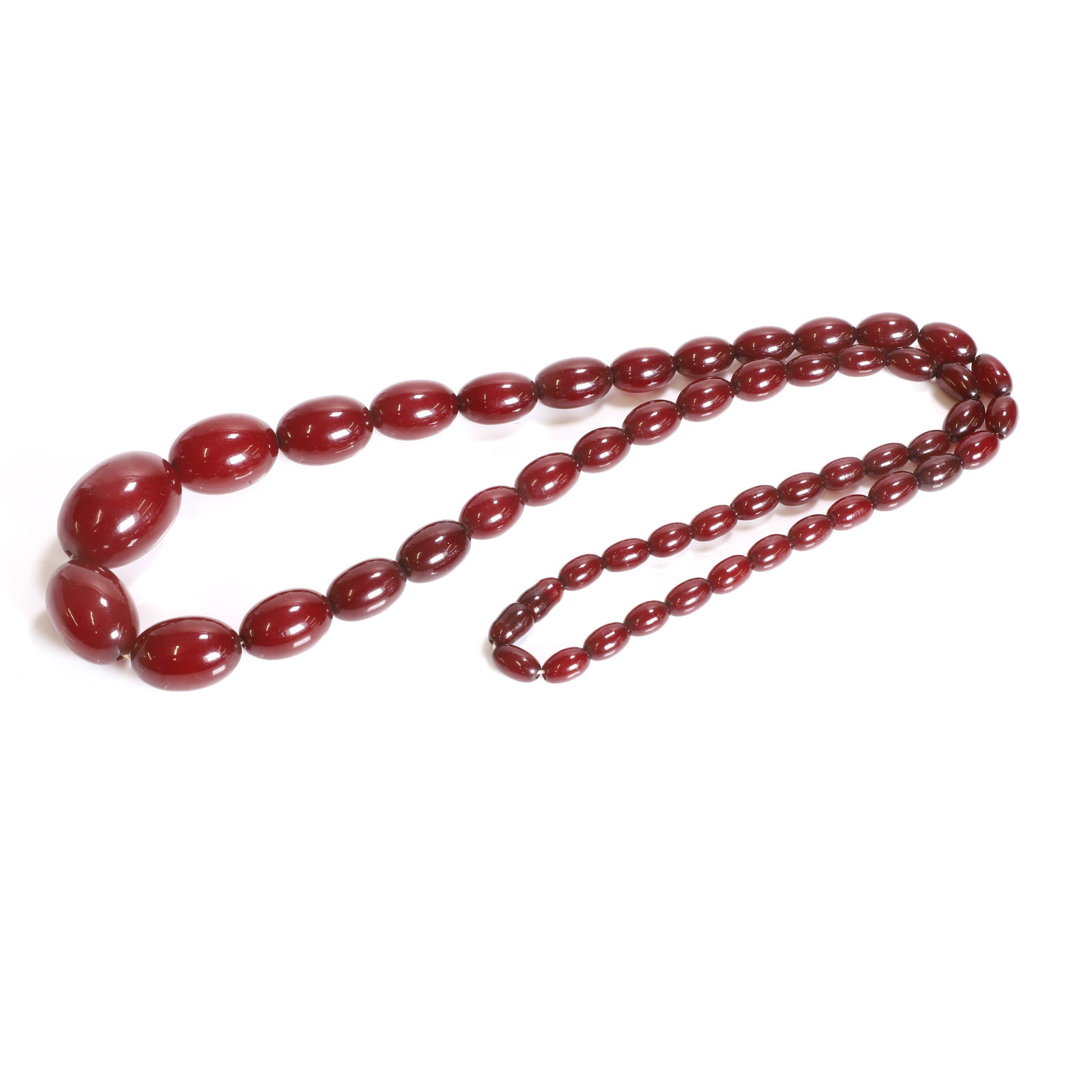 A graduated single row Bakelite bead necklace, (1 of 1)