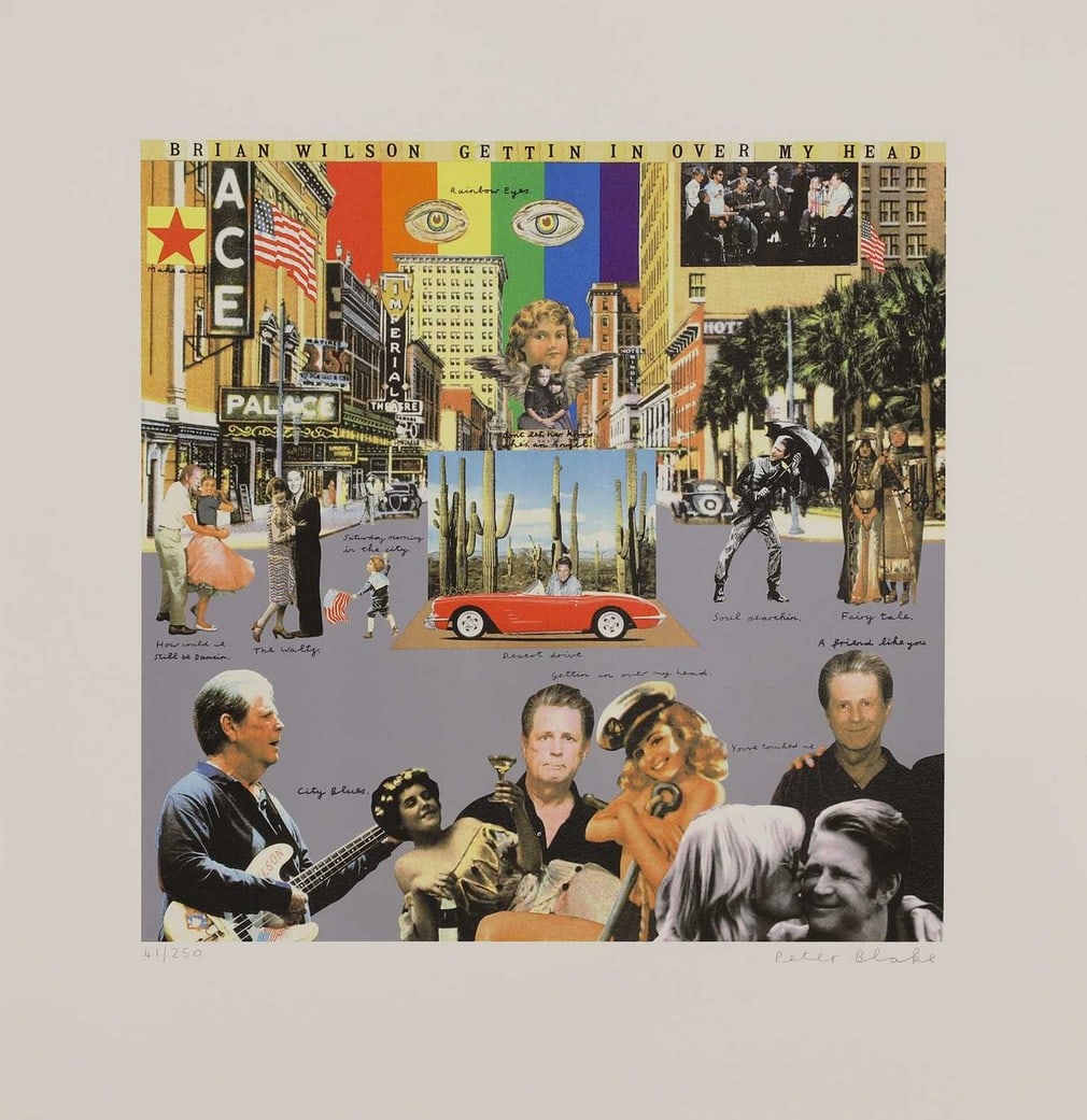 ▲ Sir Peter Blake RA (b.1932): ▲ Sir Peter Blake RA (b.1932) 'Gettin' In Over My Head' screenprint in colours, 2010, signed 'Peter Blake' in pencil l.r., numbered '41/250' sheet 68 x 66cm, unframed Provenance: The David and P