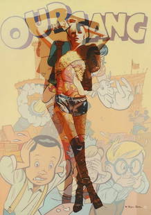 ▲ Stuart McAlpine Miller (b.1964): ▲ Stuart McAlpine Miller (b.1964) 'The Leader of the Gang' limited edition print in colours on boxed canvas from 'Leaders of the Pack', 2012, signed 'McAlpine Miller' in pen l.r. and numbered '1