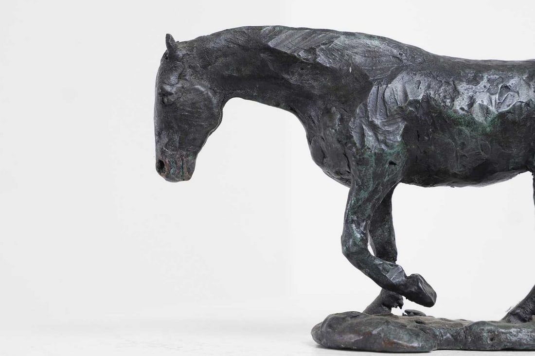 A patinated bronze model of a horse, (1 of 6)