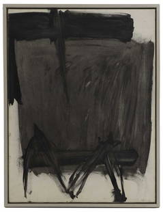 â–² Trevor Bell (1930-2017): â–² Trevor Bell (1930-2017) 'Black and Grey' signed and dated 'BELL 59' l.r., oil on canvas 101 x 76cm Provenance: The artist; with New Art Centre, London; with Sam Fogg, London; the property of a