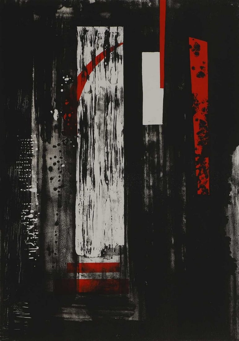 ▲ John Piper CH (1903-1992): ▲ John Piper CH (1903-1992) 'Leckhampstead, Berkshire: a Victorian Church by S.S Teulon' (Levinson 134) lithograph in colours, 1964, signed 'John Piper' in pencil l.r., inscribed 'STUDIO COPY',