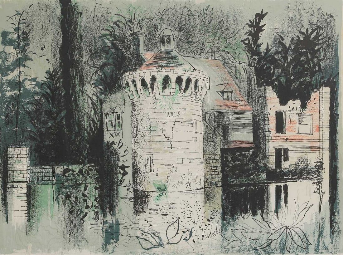 ▲ John Piper CH (1903-1992): ▲ John Piper CH (1903-1992) 'Scotney Castle, Kent' (Levinson 265) lithograph in colours, 1976, signed 'John Piper' in pencil l.r., numbered '61/120', printed by the Curwen Studio, published by C