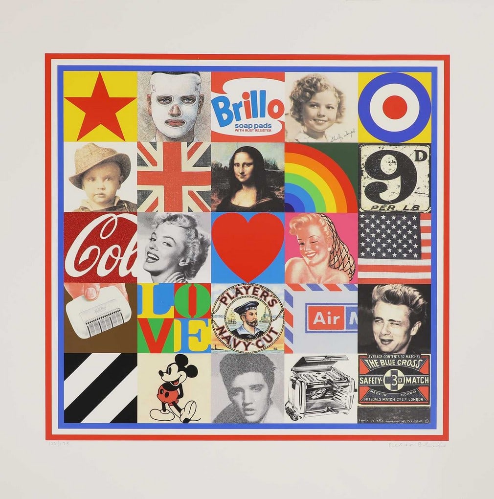 ▲ Sir Peter Blake RA (b.1932): ▲ Sir Peter Blake RA (b.1932) 'Some of the Sources of Pop Art VII' screenprint in colours with glitter and diamond dust, 2009, signed 'Peter Blake' in pencil l.r. and numbered '125/175', printed