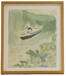 ▲ Peter Doig (b.1959): ▲ Peter Doig (b.1959) 'Cyril’s Bay' giclée print in colours with silkscreen varnish, signed and dated '08' in pencil l.r., and numbered '478/500', published by the Tate Gallery, Londo