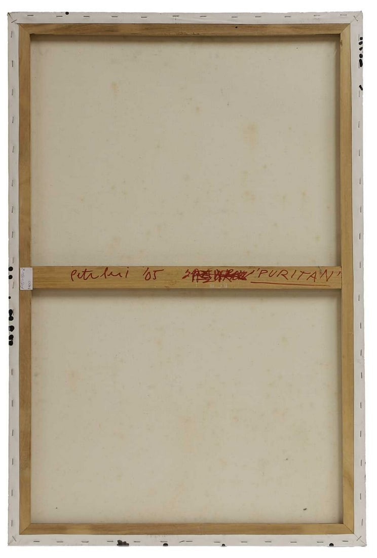 ▲ Peter Peri (b.1971): ▲ Peter Peri (b.1971) 'Puritan' signed and dated 'Peter Peri '05' verso, mixed media on canvas 91.5 x 61cm, unframed Exhibited: The Carl Freedman Gallery, London, 'Peter Peri: Overflow and Extin