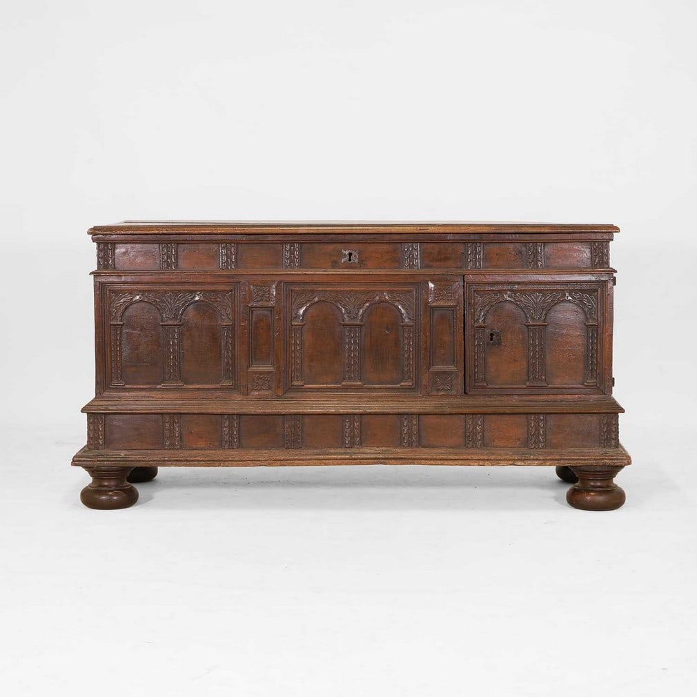 A walnut coffer, (1 of 7)