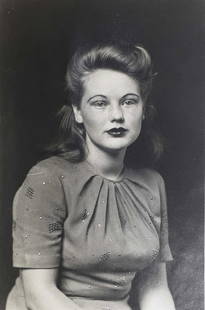 Mike Disfarmer (American, 1884-1959),: Mike Disfarmer (American, 1884-1959), 20th century, two photographic prints, one a studio portrait of a woman, and another of a woman and child, inscribed verso 'Disfarmer printed 1976', 25.3 x 16.8cm