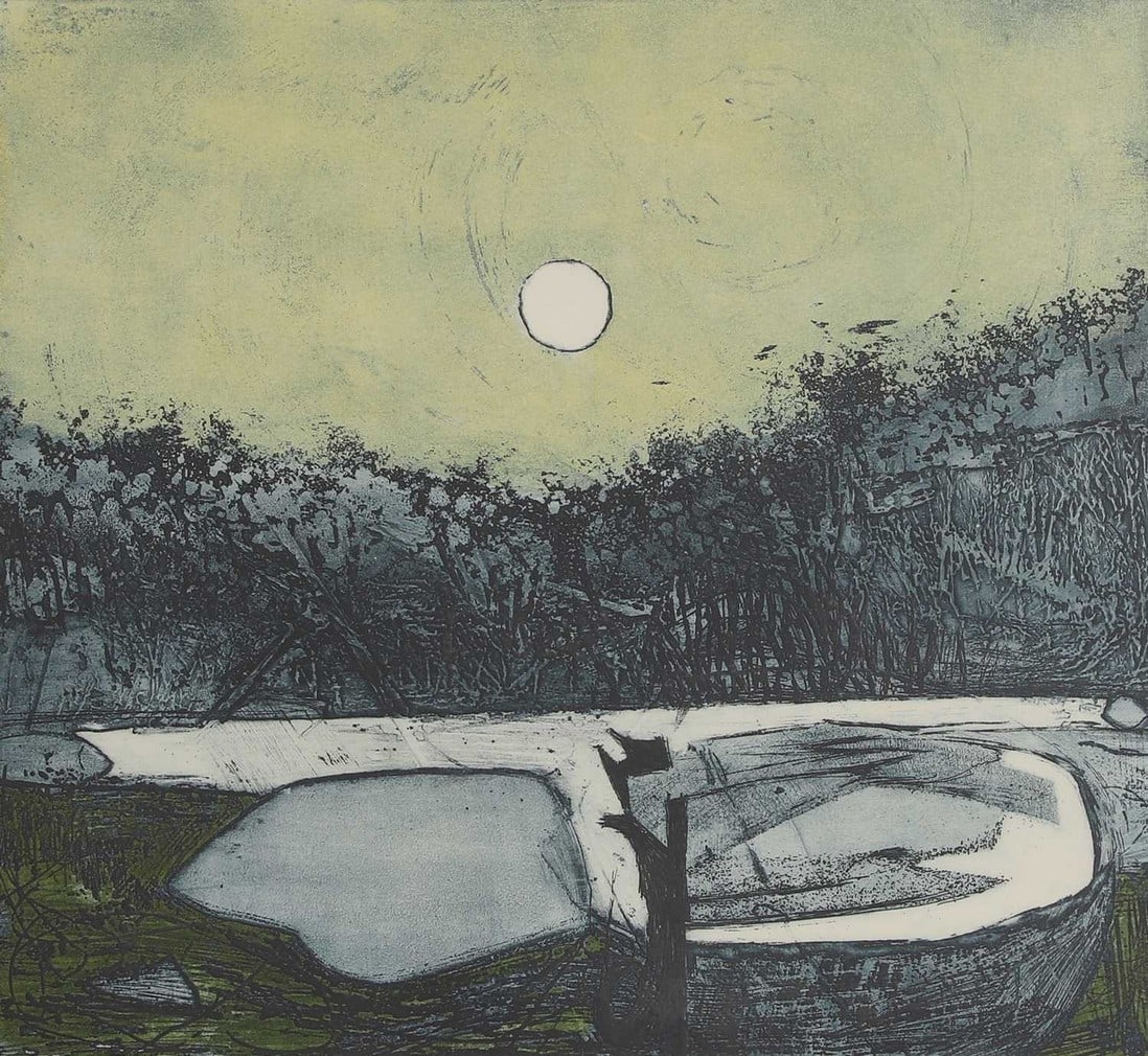 ▲ Charles Bartlett (1921-2014): ▲ Charles Bartlett (1921-2014) 'Harbour Wall'; 'The Dutchman'; 'Yachts at Pin Mill' three etchings with aquatint, each signed 'Charles Bartlett' in pencil l.r., inscribed with title and individu