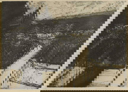 ▲ Norman Ackroyd RA (b.1938): &#9650; Norman Ackroyd RA (b.1938) 'Malignant Topography II', 1963 'Floral Piece', 1970; 'Flowers at a Window', 1975 three etchings with aquatint, each signed 'Norman Ackroyd' in pencil l.r., inscribe