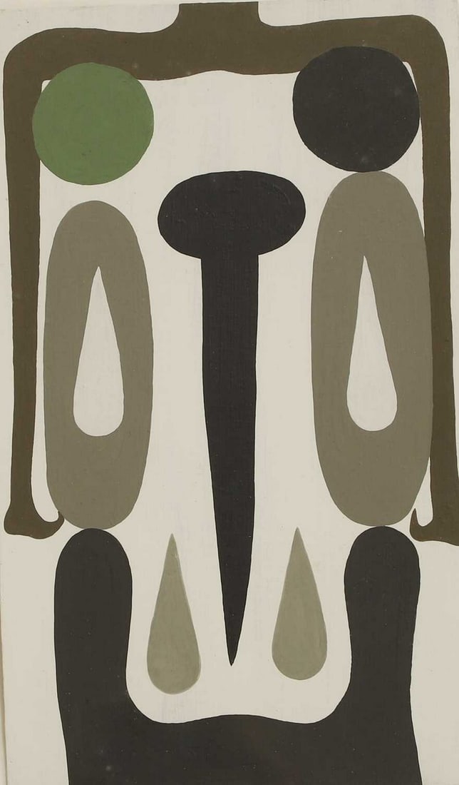 Jean-Paul Philippe (American, b.1955): Jean-Paul Philippe (American, b.1955) 'Let's Talk Soon', 1993 gouache on card 30 x 17cm Condition Report: Framed: 43 x 30cm Work has slipped in frame. The edges are trimmed a little evenly. Very sligh