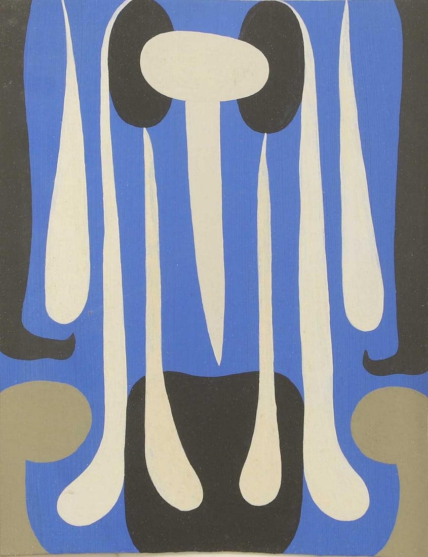 Jean-Paul Philippe (American, b.1955): Jean-Paul Philippe (American, b.1955) 'Have you finished?', c.1992-1993 gouache on card 23.5 x 19cm Condition Report: Framed: 37 x 31.5cm Slight cockling and light surface dirt. The edges have been tr