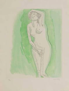 Man Ray (American, 1890-1976): Man Ray (American, 1890-1976) &#8216;Kiki&#8217; (Anselmino 19) etching and aquatint with relief in colours, 1971, signed 'Man Ray' in pencil l.r., and numbered 13/100 in pencil sheet 65.5 x 50cm, unf