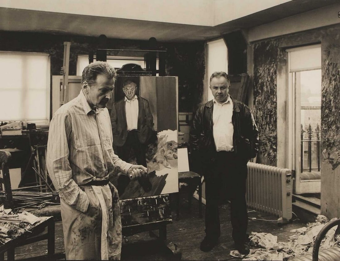 ▲ Ken Griffiths (New Zealand, 1945-2014): ▲ Ken Griffiths (New Zealand, 1945-2014) Lucian Freud and Bruce Bernard at Lucian Freud's Studio, Holland Park, London platinum print, signed and dated 'Ken Griffiths 98' and numbered 3/20 image