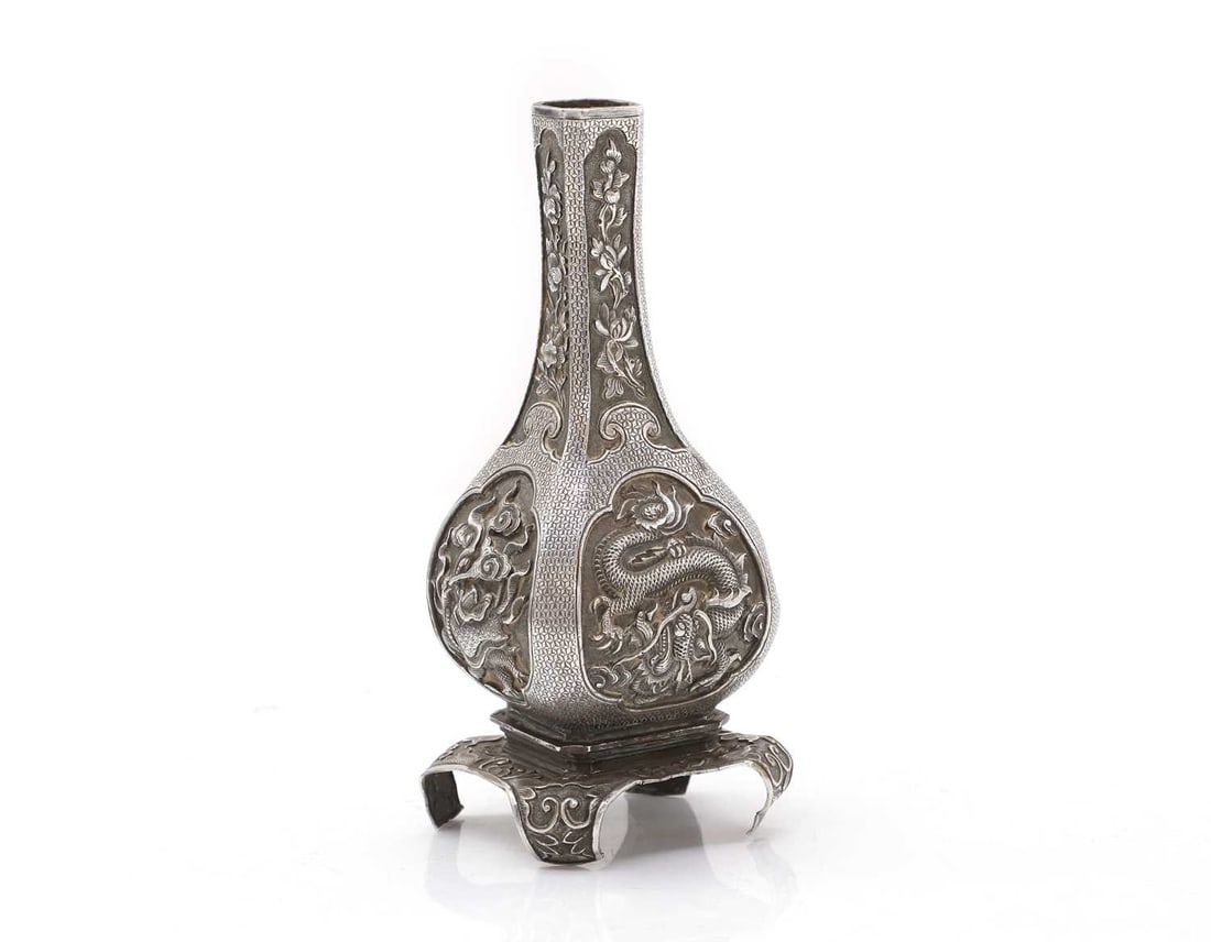 A Chinese silver vase, (1 of 2)